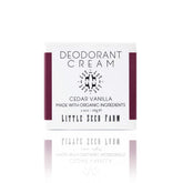 Little Seed Farm crema desodorante Cedar Vanilla, textura sedosa para aplicación suave.