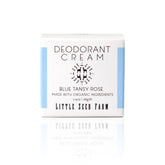 Little Seed Farm desodorante crema Blue Tansy Rose en tarro, aroma suave y natural.