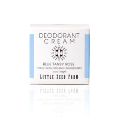 Little Seed Farm desodorante crema Blue Tansy Rose en tarro, aroma suave y natural.