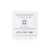 Little Seed Farm desodorante crema sin fragancia en pote, opción neutra para uso diario.