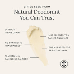 Little Seed Farm textura sedosa para aplicar suavemente en axilas sensibles