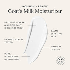 Little Seed Farm Goat's Milk Face Moisturizer label showcasing natural ingredients.