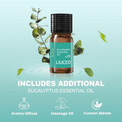 LIUCED aceite esencial eucalipto 5 ml para inhalaciones claras y respiración fluida