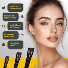LIUDEX brow brush with slanted design enables seamless blending and defined arches.