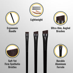 LIUDEX eyeliner brush flat ultra-thin offers sharp lines along the lash line.