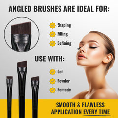 LIUDEX precision brush set provides professional results for brows and liner.