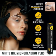 LIUDEX tinta blanca delineado cejas, amigable con la piel para una aplicación suave.