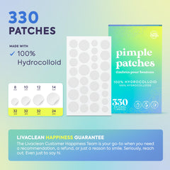 LivaClean hydrocolloid acne dots protect blemishes while absorbing oils.