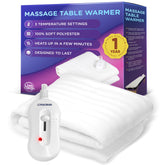 LivaClean massage table warmer soft cover material for comfortable sessions.