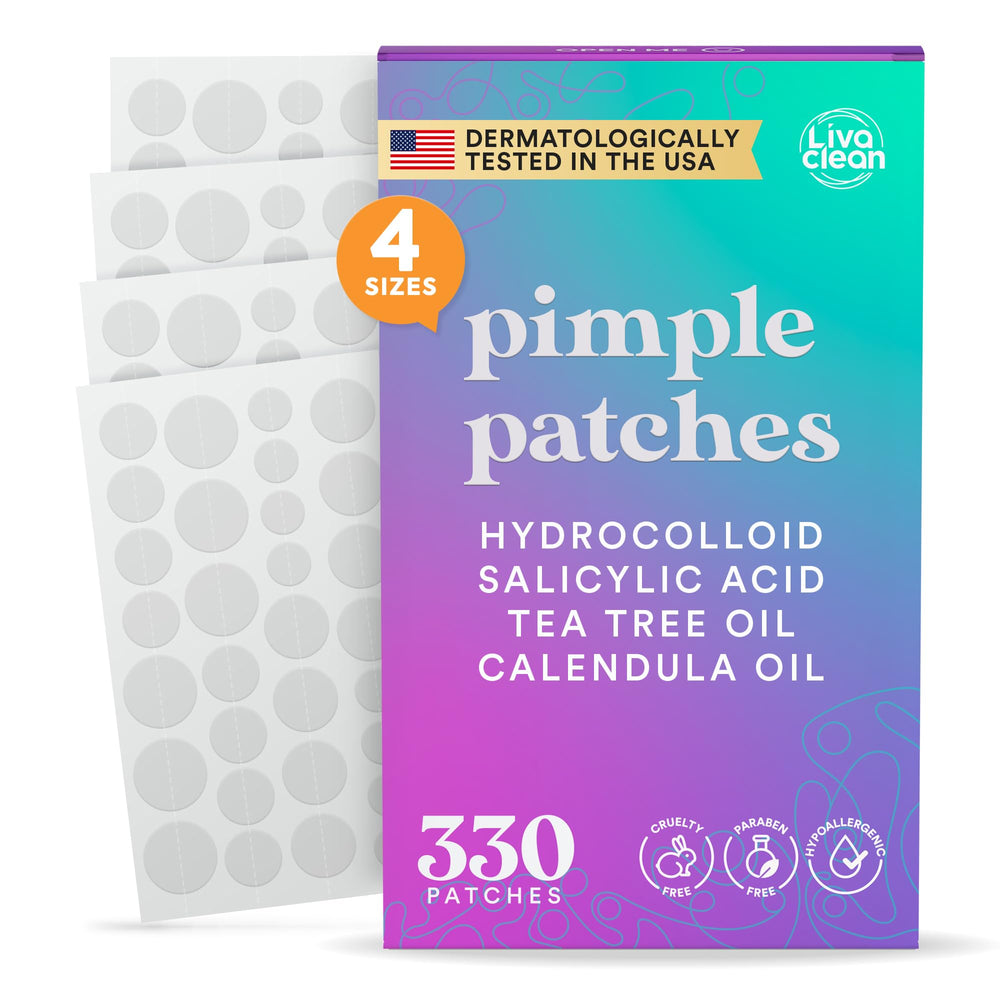 Parche LivaClean para granos en la cara, tamaño 330, protección suave.