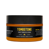 Live Bearded beard butter Tombstone scent front label highlighting natural formula
