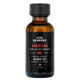 Live Bearded beard oil 1oz bottle for easy hydration.