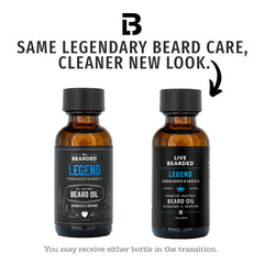 Live Bearded legend scent dropper bottle for precise application.