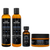 Live Bearded wash bottle showing natural cleansing for beard care.