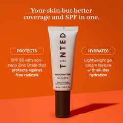 Live Tinted Hueguard shade 10 swatches show natural tint.