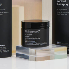 Living proof Amp Texture Volumizer final look shows lightweight volume and softness.