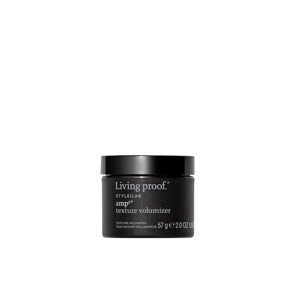 Living proof Amp Texture Volumizer packaging shown for easy styling.