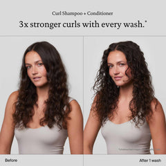 Living Proof Curl Shampoo definition-closeup showing curl definition after wash.