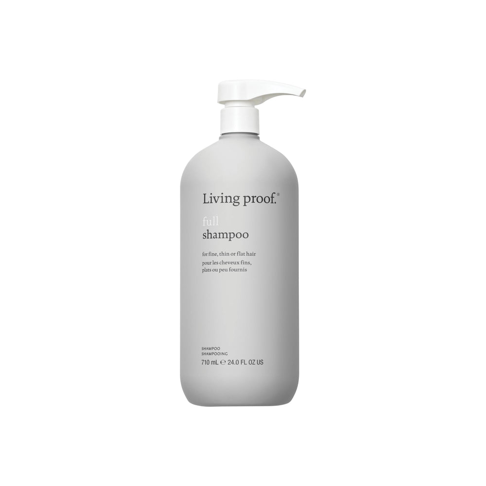 Living Proof Full Shampoo bottle showing volumizing action for fuller hair