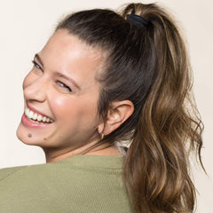 Hair shows added shine after using Living Proof Style Lab Control Hairspray.