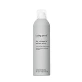 Living Proof Full Dry Volume & Texture Spray bottle close-up for lift and texture