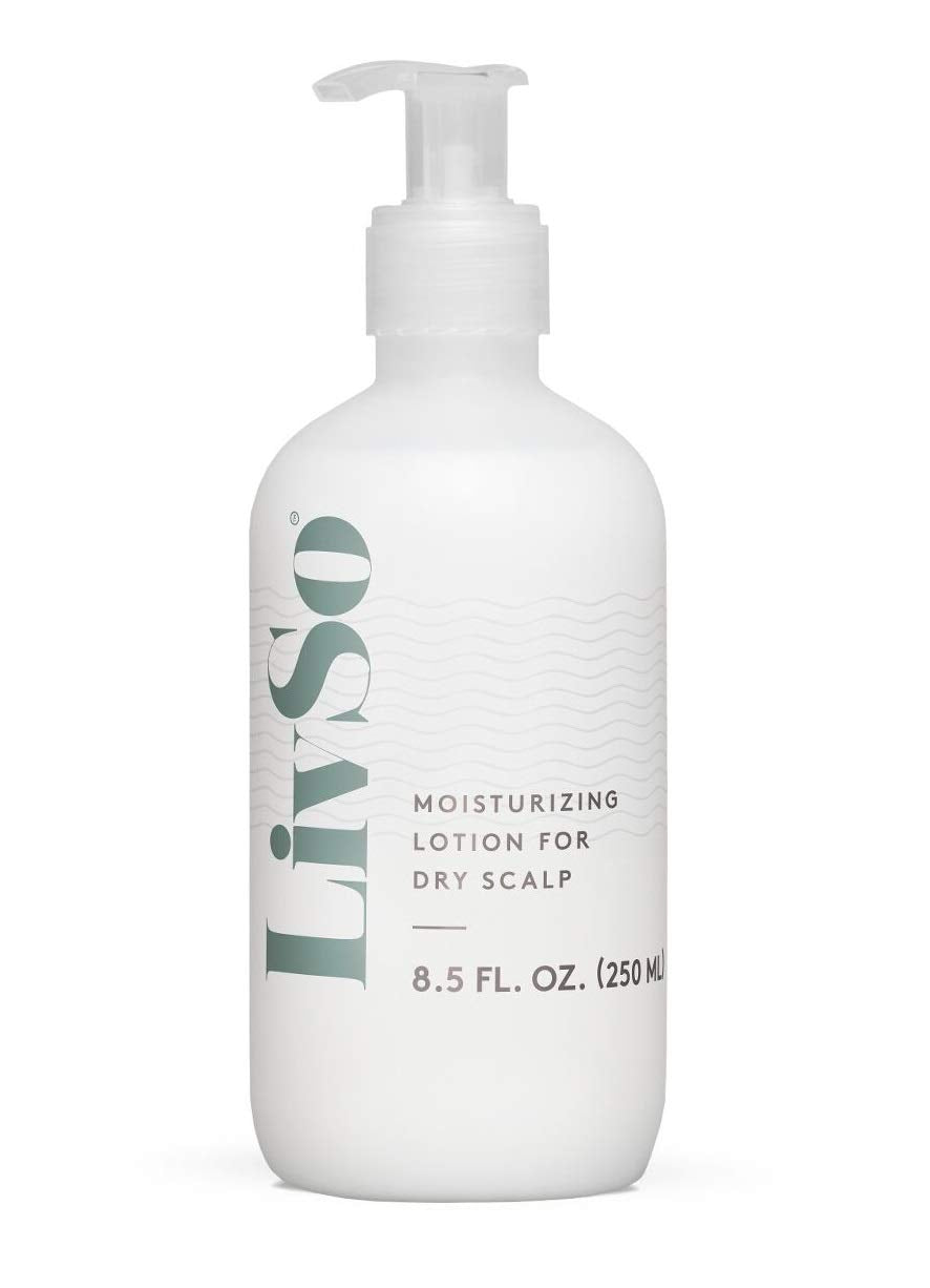 LivSo loción hidratante para cuero cabelludo en botella, hidratación ligera para cabello suave.