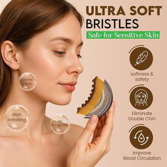 lıwraa lymphatic drainage massager close up shows ultra soft bristles.