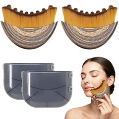 lıwraa lymphatic contour brush front view promotes facial drainage and a refreshed look.