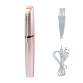 LiXiongBao eyebrow trimmer rose gold front view for precise brow grooming.