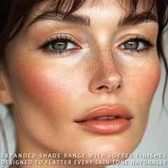 LLASIDO light gold champagne shades highlight brow bone and cheeks.