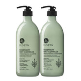 Luseta Rosemary Mint strengthening shampoo bottle for smoother, shinier hair.