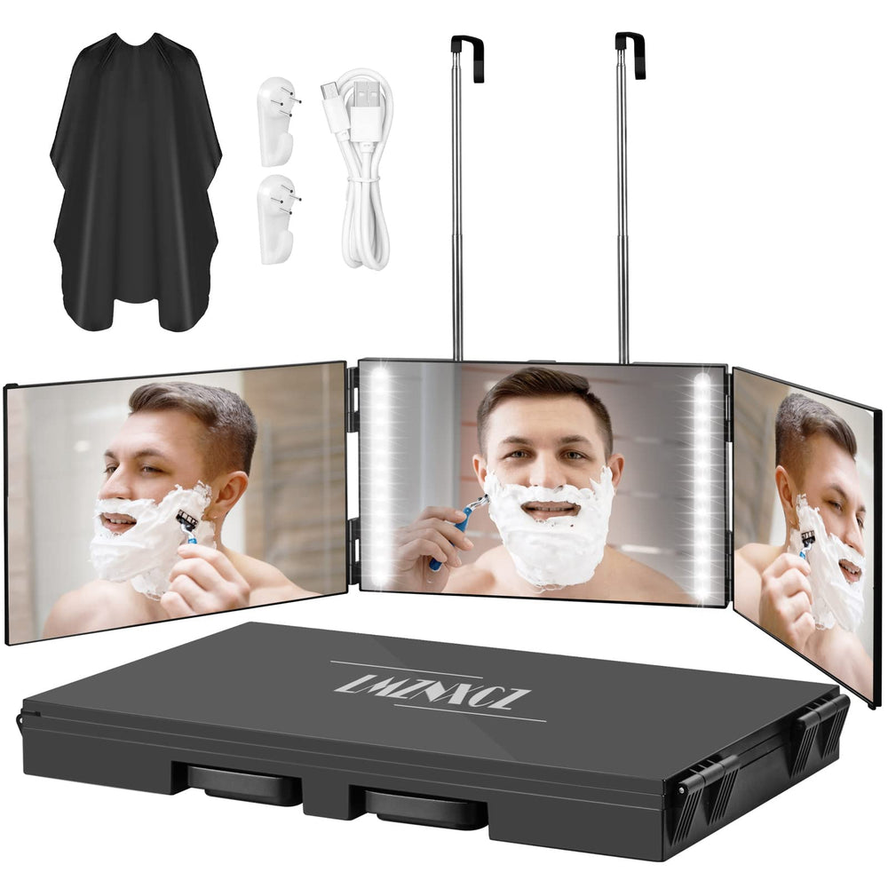 LMZNXCZ 3-way mirror back view for precise self-haircutting at home.