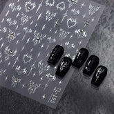 Lnulyaciy estrellas plateadas para uñas, brillo duradero en cada aplicación.
