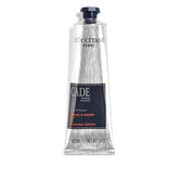 L'OCCITANE Cade shaving cream in rich foam for a smooth close shave.