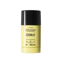 L'Occitane Eau de Cedrat stick deodorant packaging for everyday use and odor control.