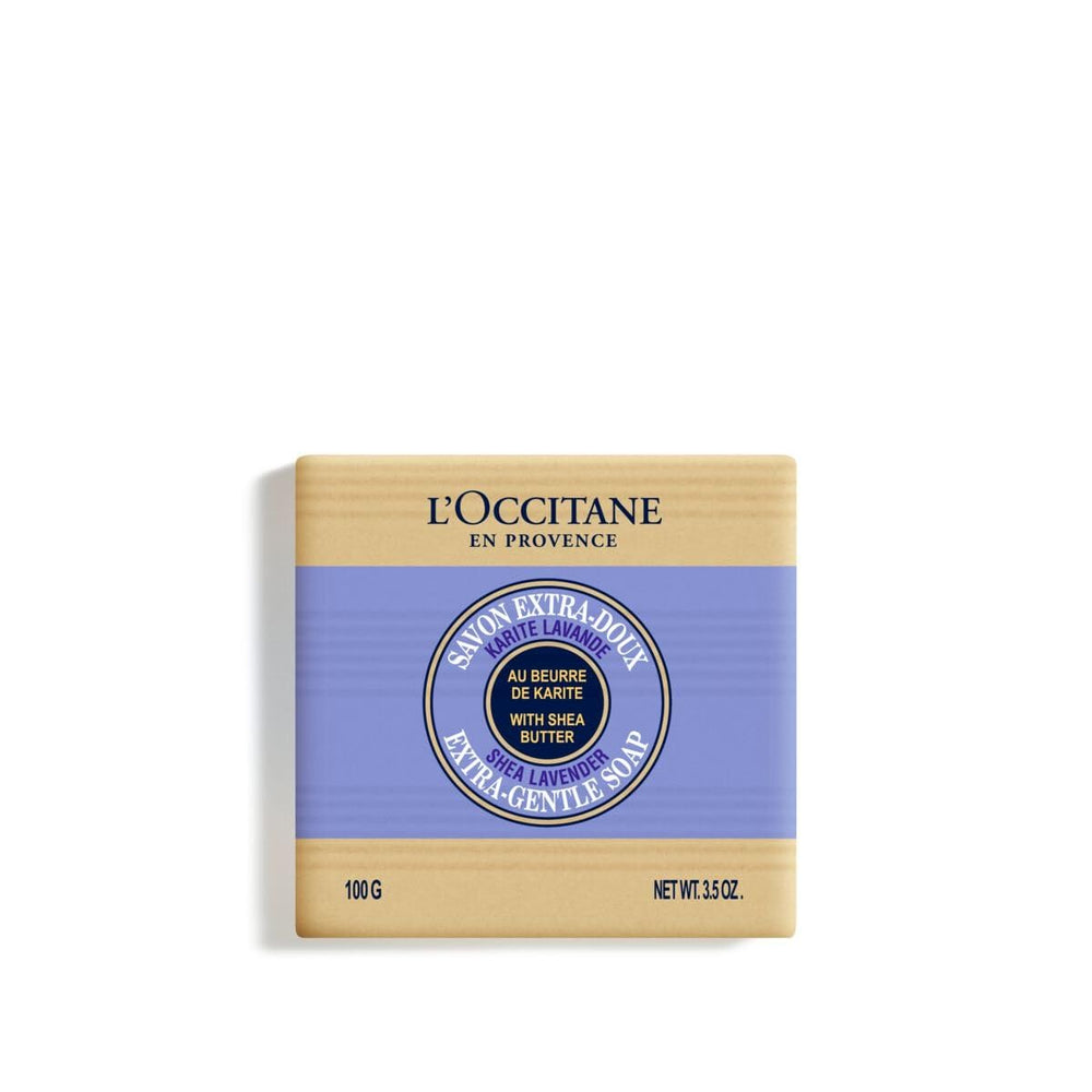 L'Occitane Jabon Solido Shea Lavanda: empaque elegante para tu rutina suave.