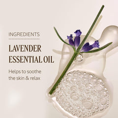 L'OCCITANE lavender shower gel pump action for easy dispensing.