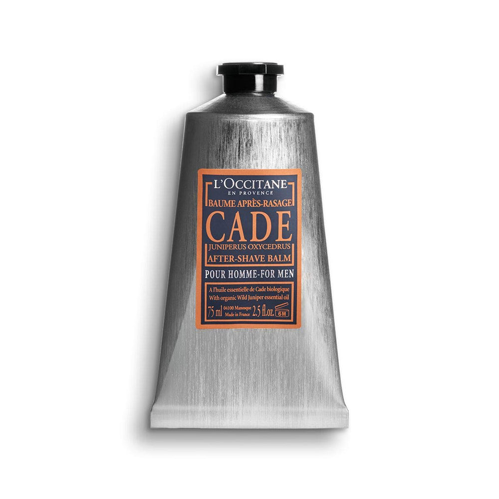 L'OCCITANE cade balm bottle, soothing after shave care for calm skin.