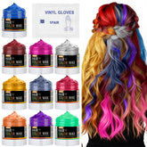 Lockmio 10-color wax kit close-up showcasing vibrant jars for bold, temporary hair color