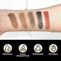 Lockmio Eyebrow line concealment swatch showing precise coverage for brows
