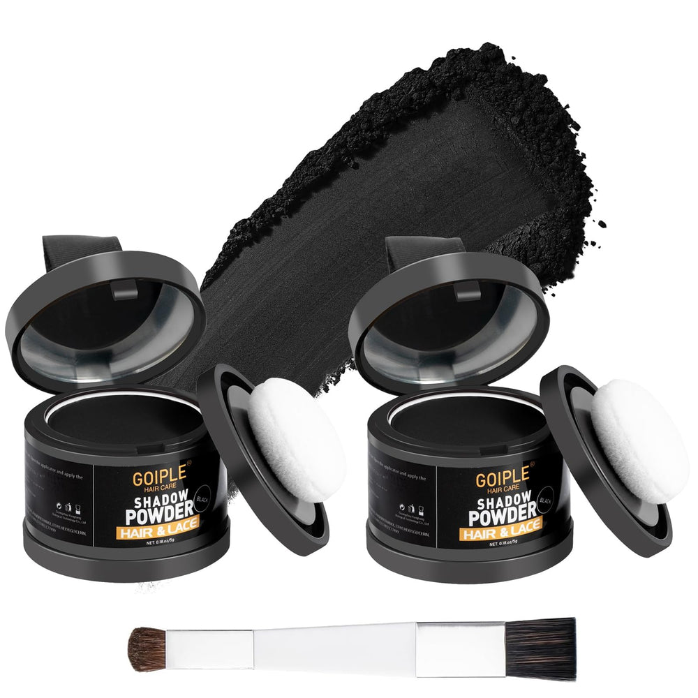 Lockmio root cover-up powder for hairline creates a fuller, defined look.