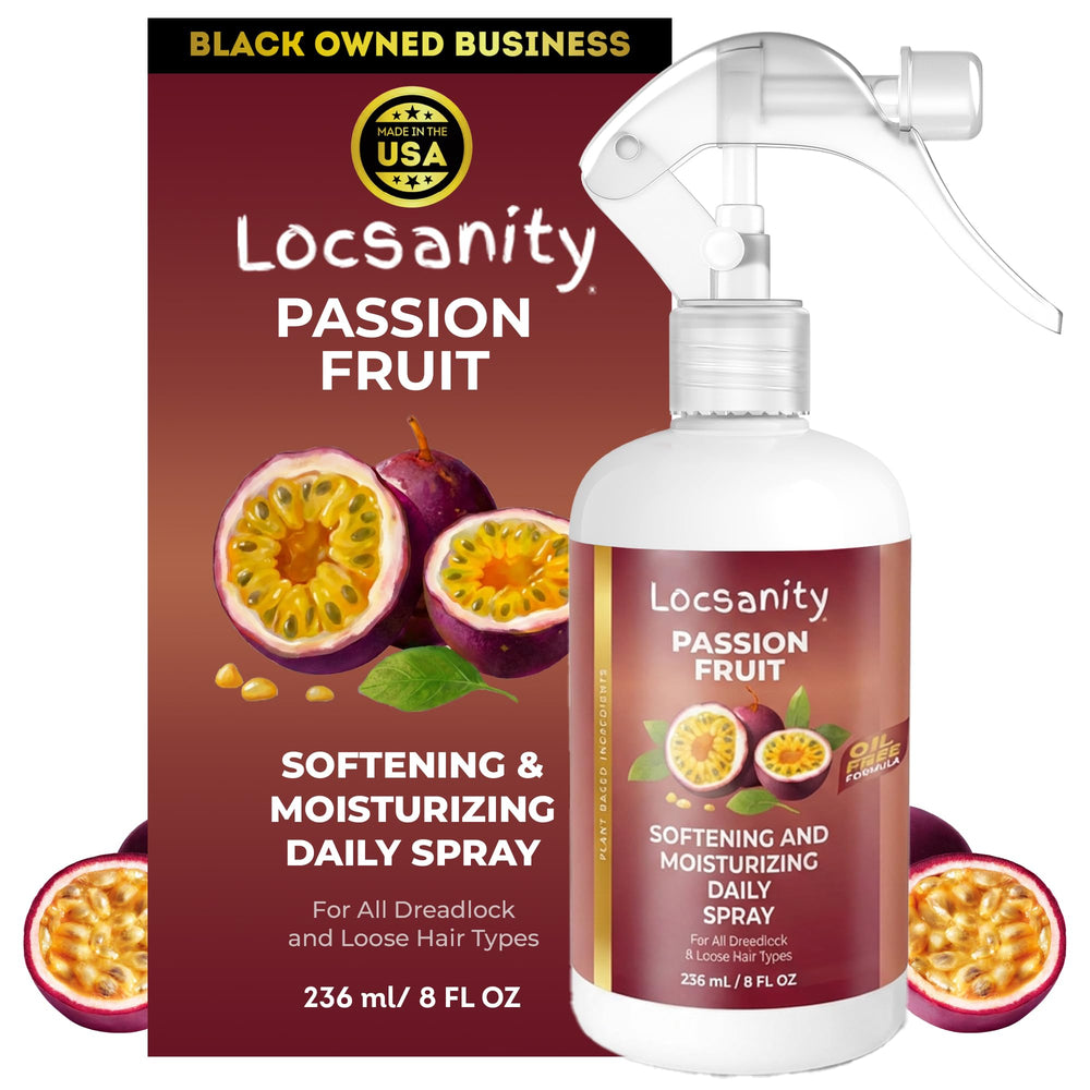 Locsanity botella hidratante diaria para cabello seco y cuero cabelludo, hidratación constante.