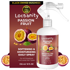 Locsanity botella hidratante diaria para cabello seco y cuero cabelludo, hidratación constante.