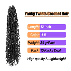 LOCSBYHAND pre-looped Yanky twists demonstrate minimal knots and full texture.