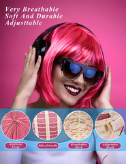 LOHO MAGICA neon purple wig for bold costume flair.