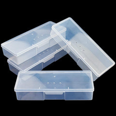 Lokyango clear manicure tool box front view for portable nail supply organization