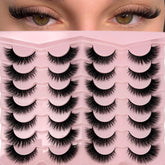 loladook cat eye lashes 16mm natural look close-up for daily wear