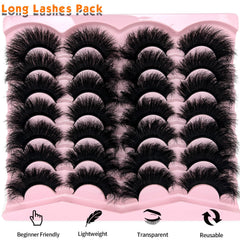 Loladook Mink Lashes long 25mm dramatic lashes for evening glam.