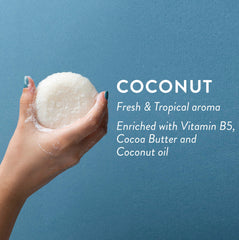 LOLE'S 2-in-1 shampoo bar and conditioner with coconut oil cleanses and conditions.