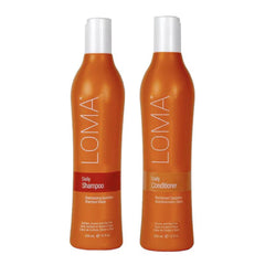 LOMA champú diario en botella clara, para brillo natural del cabello.